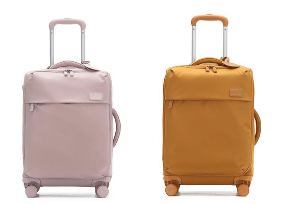 Super Lightweight 2 Piece Soft Side Luggage Set Spinner Wheel Soft Shell Suitcase