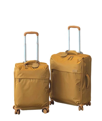 Super Lightweight 2 Piece Soft Side Luggage Set Spinner Wheel Soft Shell Suitcase